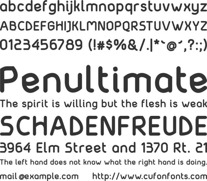 Matondo font preview