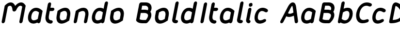 Matondo BoldItalic font