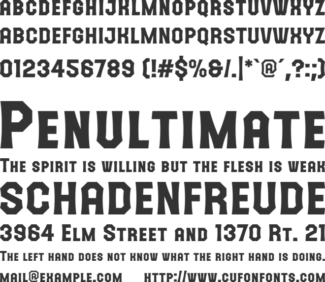 The October Two font preview