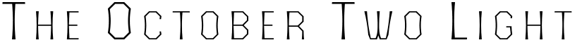 The October Two Light Regular font