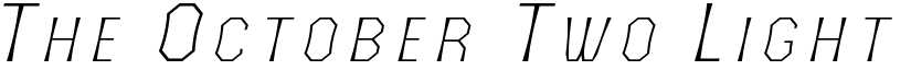 The October Two Light Italic font