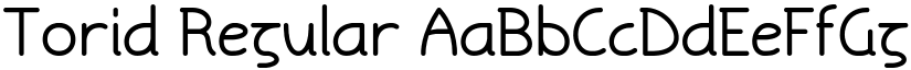 Torid Regular font