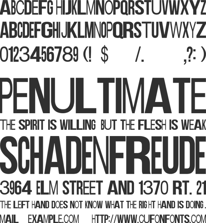 Board Contest font preview