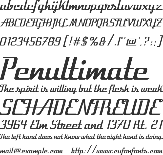 Velocette font preview