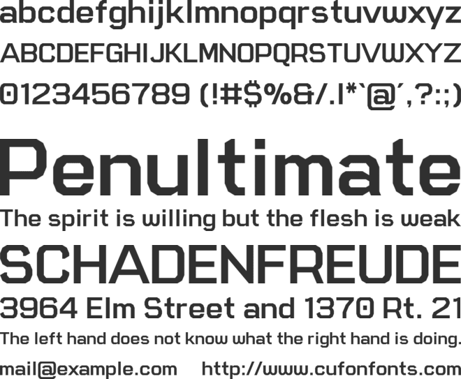 Soniano Sans Unicode font preview