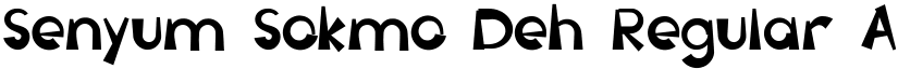 Senyum Sokmo Deh Regular font