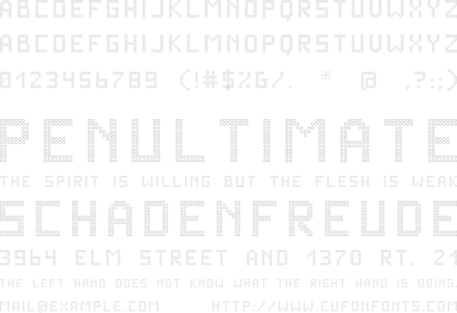 VegasELEVEN font preview