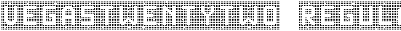 VegasTWENTYTWO Regular font