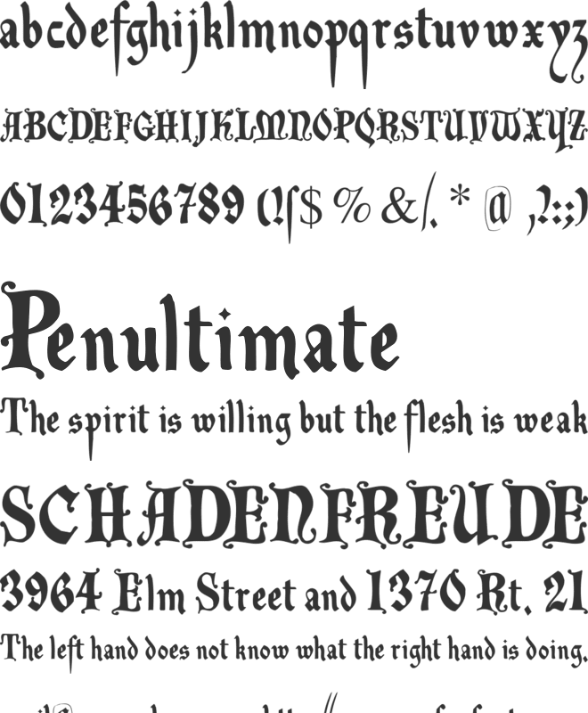 DecadentaFrax font preview