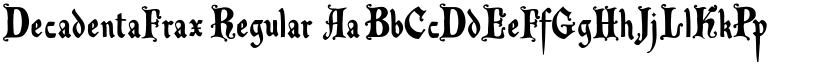 DecadentaFrax Regular font