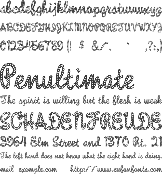 Reeperbahn font preview