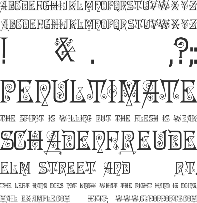 Penelope font preview