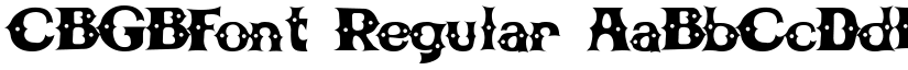 CBGBFont Regular font