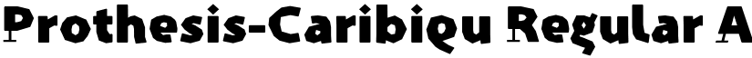 Prothesis-Caribiqu Regular font