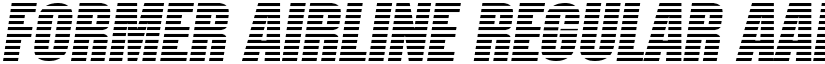 Former Airline Regular font