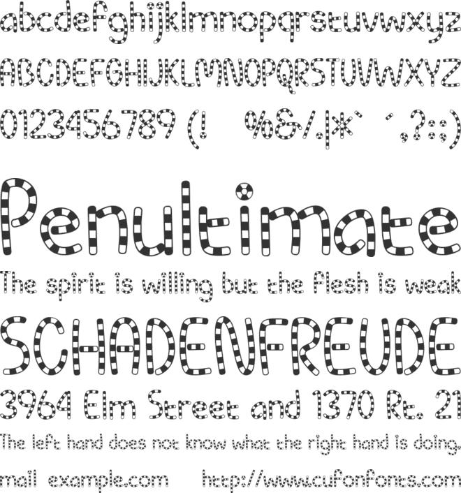 Pippi BV font preview