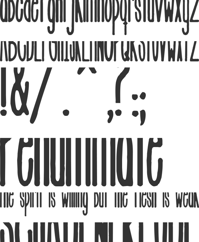 The Doorman font preview