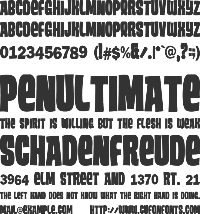 Tan Patty font preview