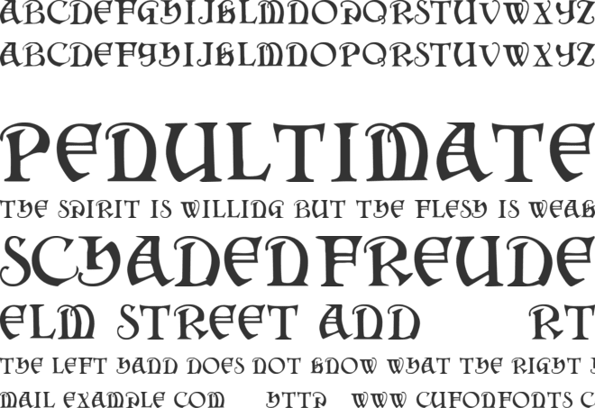 Darkenstone font preview