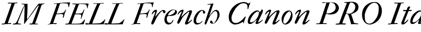 IM FELL French Canon PRO Italic font