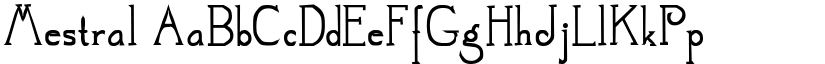 Mestral font