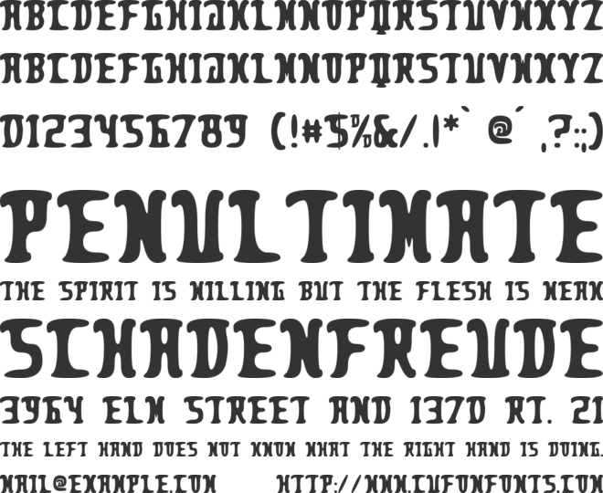 Pleasant Despair font preview