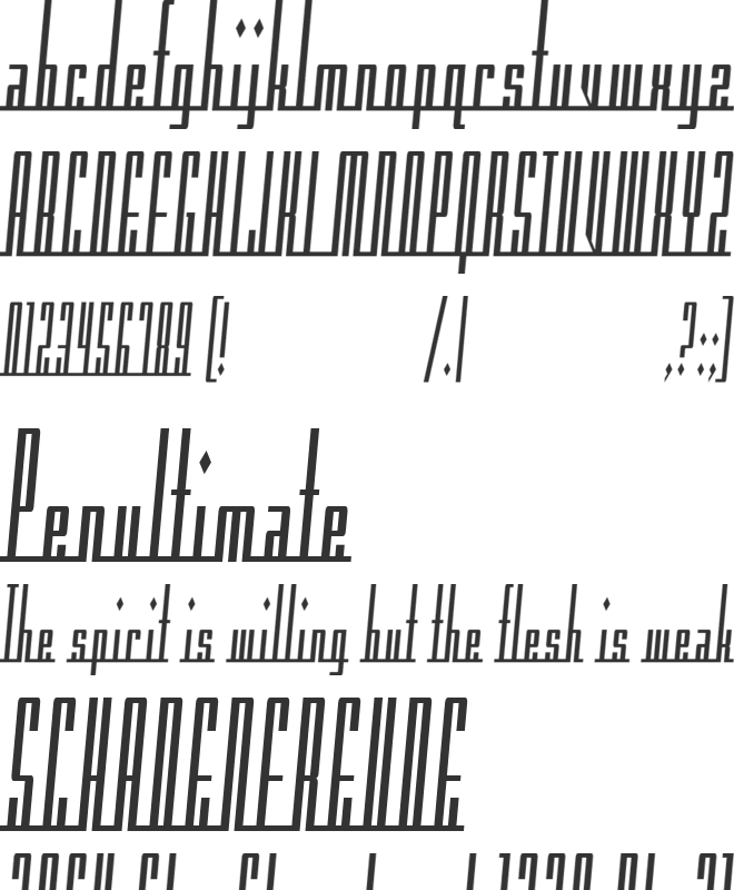 Americana Dreams Condensed font preview