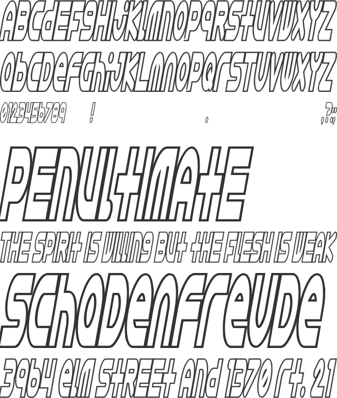 Astro 869 font preview