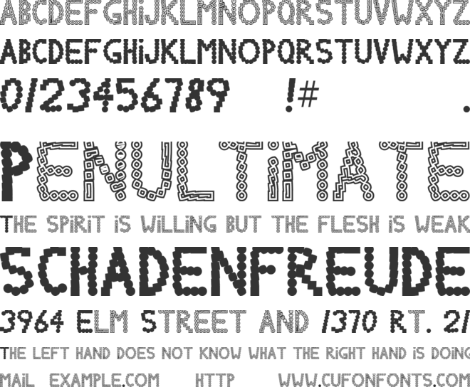 Chlorinov font preview