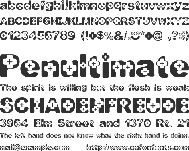 BEER02-A CROSS font preview