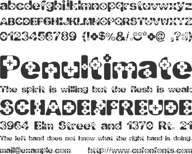BEER02-A CROSS font preview
