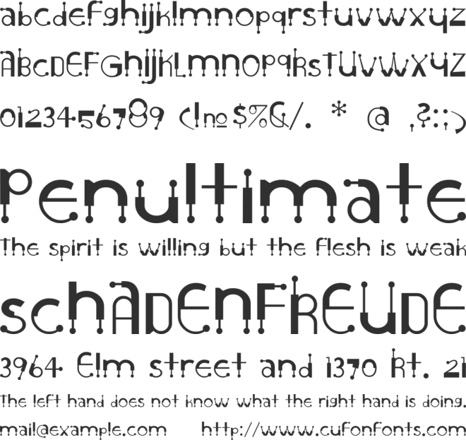 Circuitry font preview