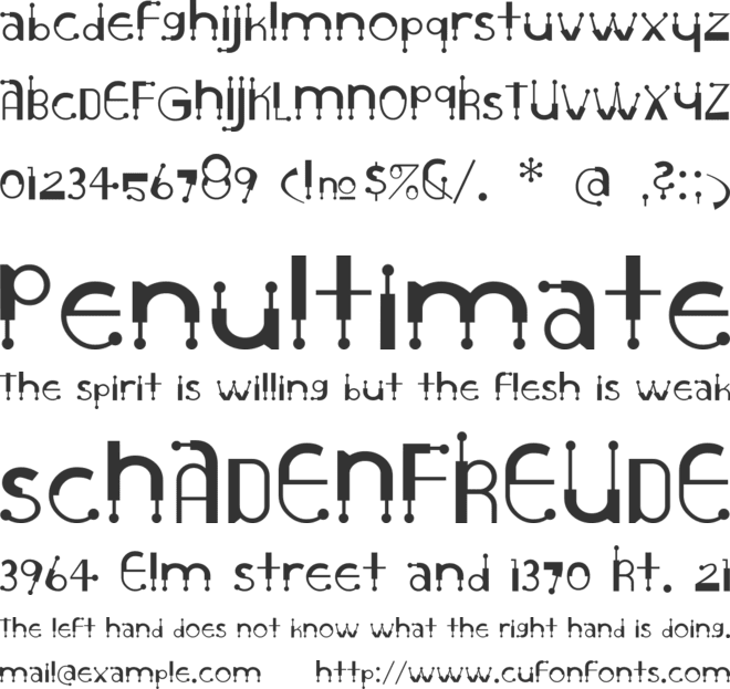 Circuitry font preview