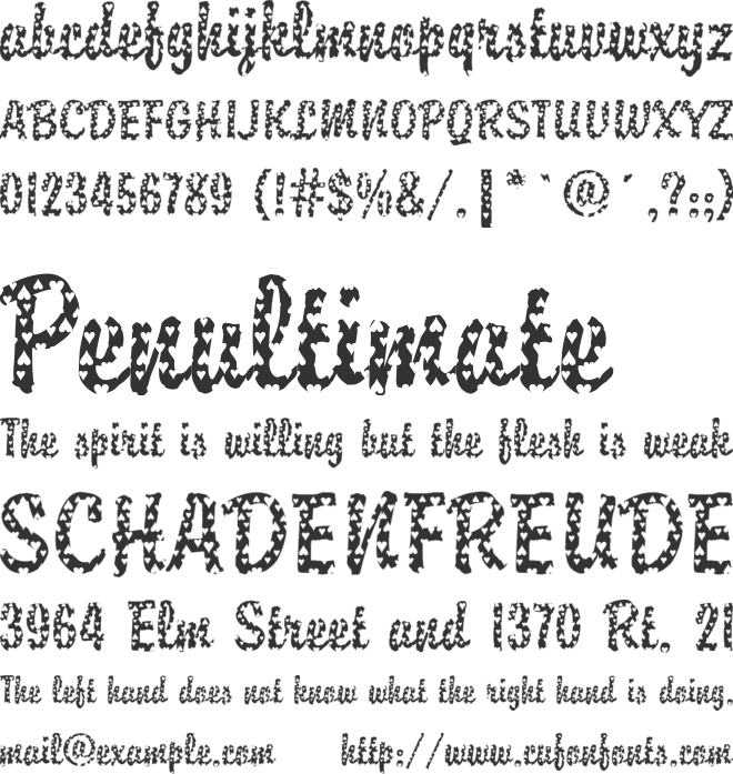 DTCBrodyM33 font preview