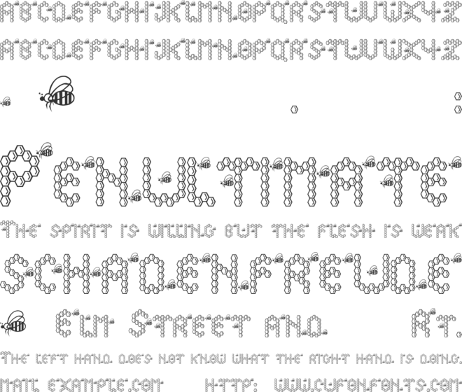 BzzzBee font preview