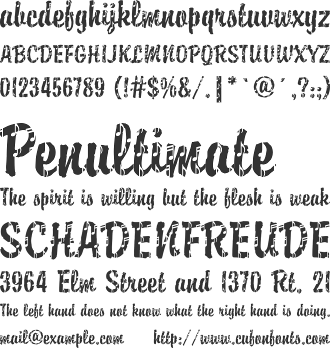DTCBrodyM37 font preview