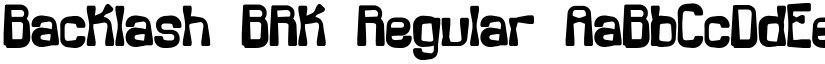 Backlash BRK Regular font