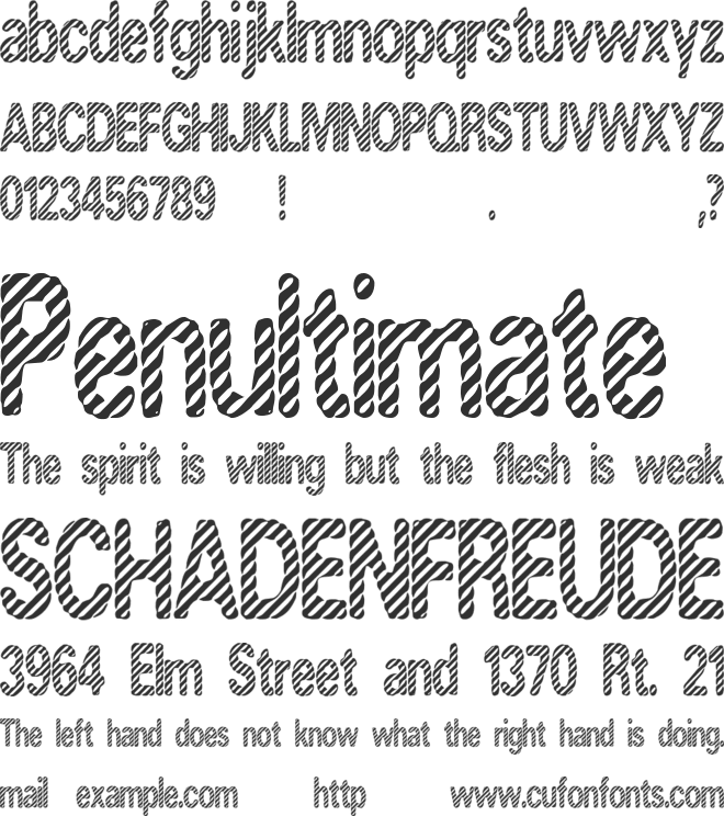 Candy Stripe BRK font preview
