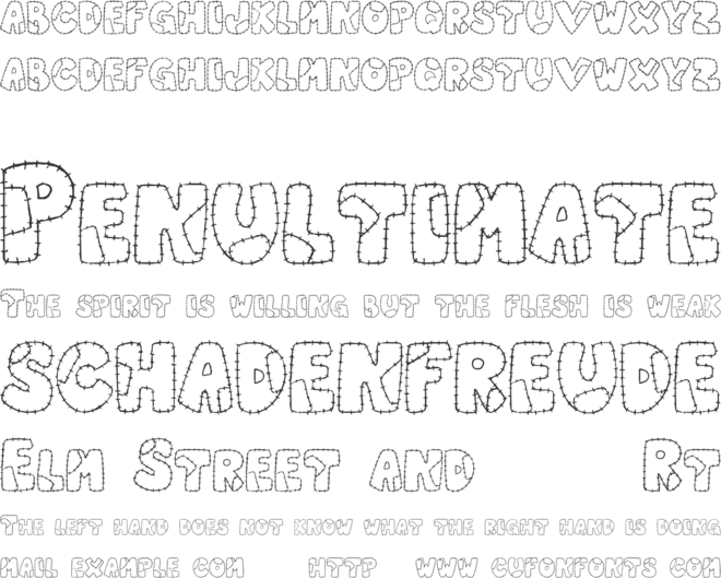 Patchwork Letter font preview