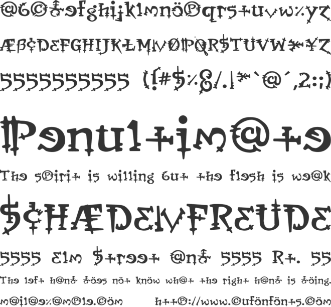 Orbus font preview