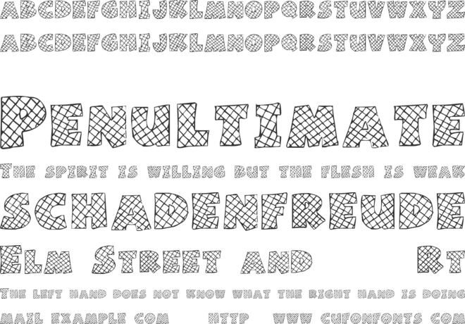 Mixed Grill font preview