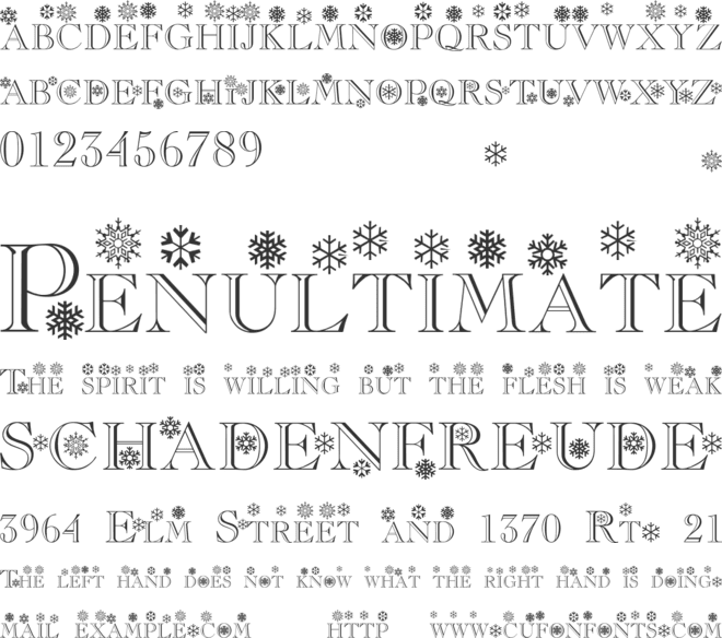 Flakes font preview