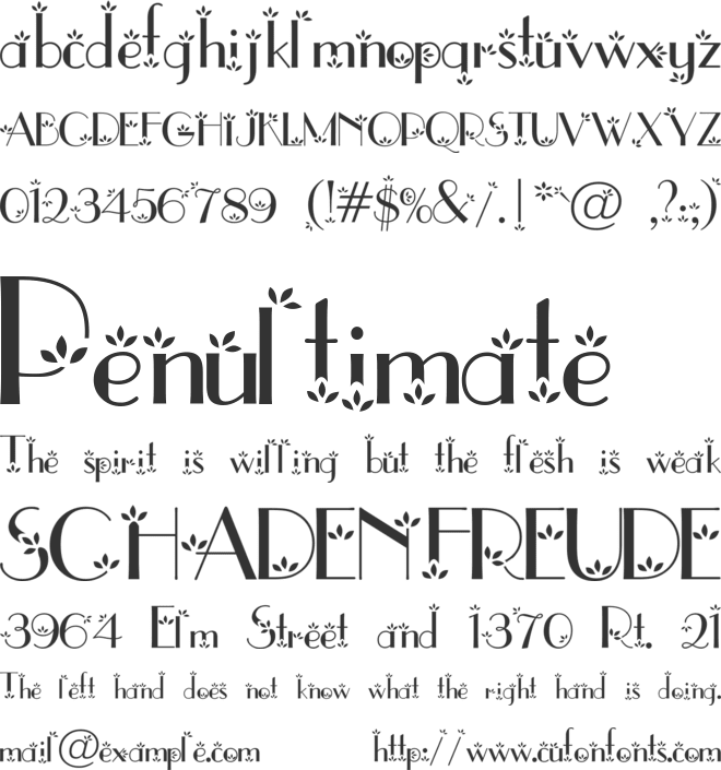 flower1 font preview