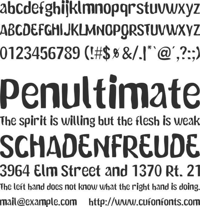 Doggy font preview