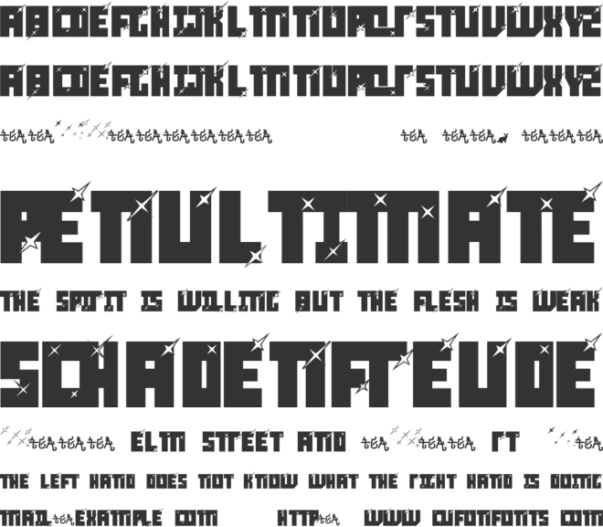 dancehall superstar font preview