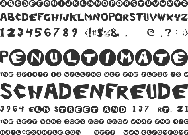 Dogs on Mars? font preview