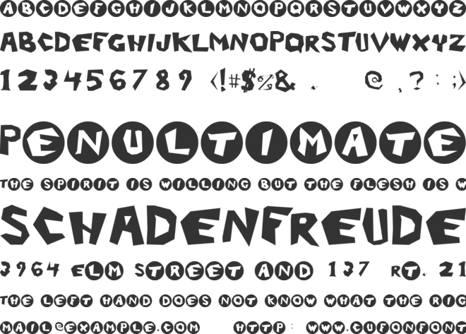 Dogs on Mars? font preview