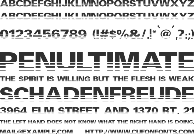 Ventilate AOE font preview