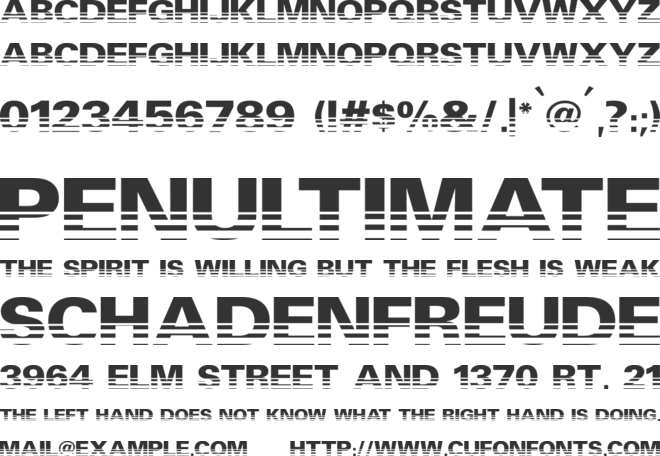 Ventilate AOE font preview