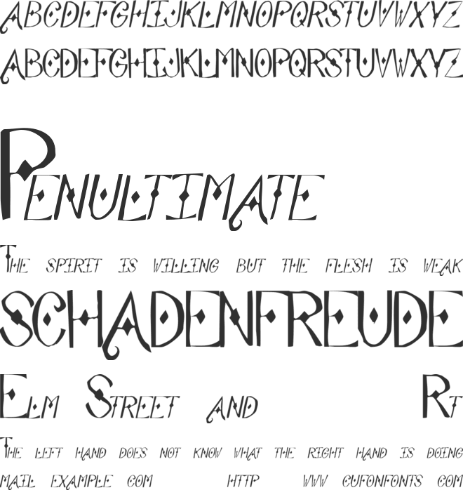 Abode font preview